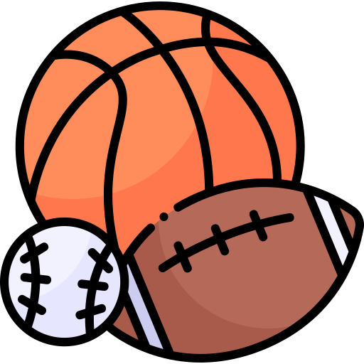 drawing of sports equipment